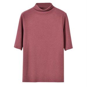 Women's new half high collar de velvet bottoming shirt